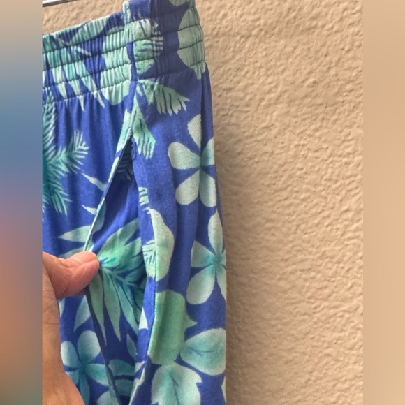 PARADISO Summer Beach Blue & Green Cropped Pants Beading at hemline Size Medium - Picture 4 of 7